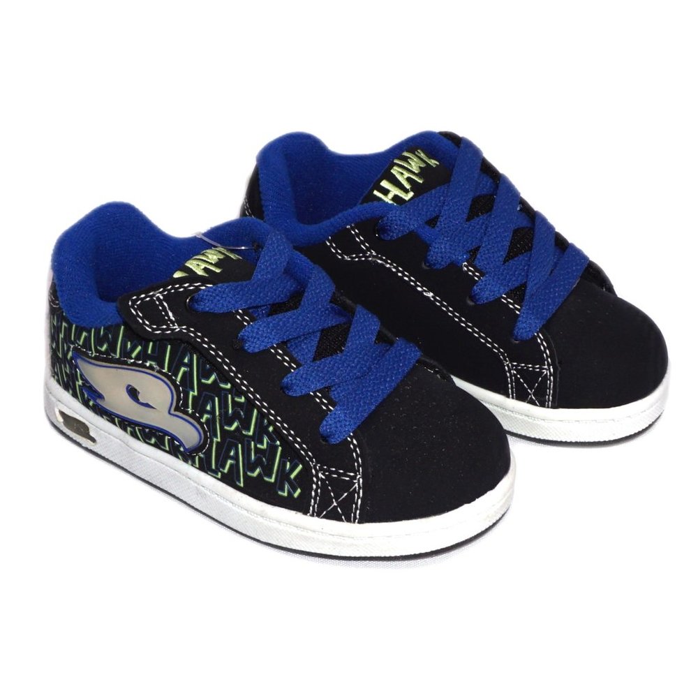 TONY HAWK TIM Black Lighted Lace Up Toddler Boys Size: 8 Skater Sneakers NEW NIB